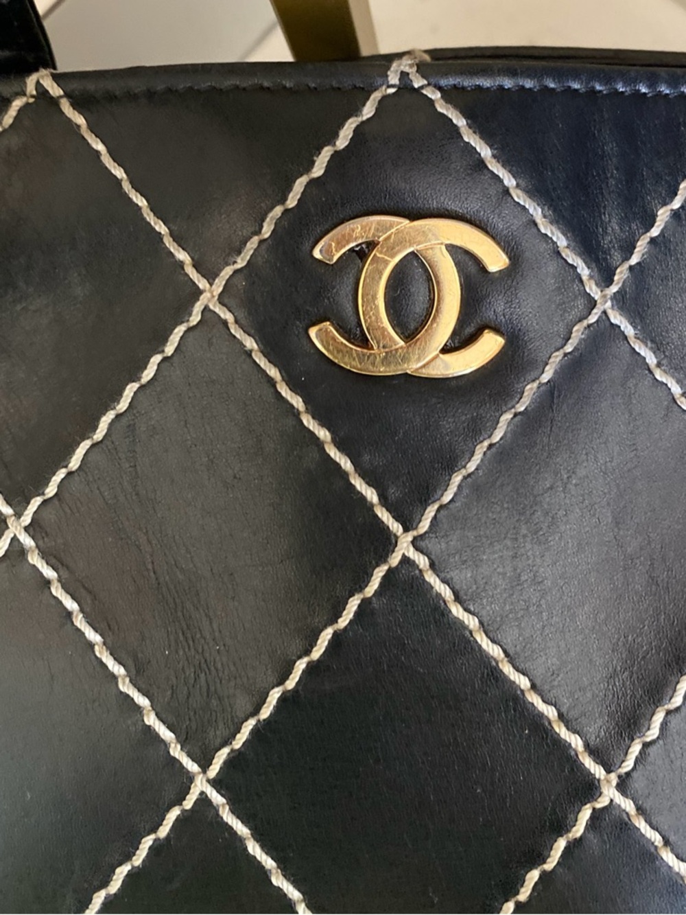 CHANEL BLACK WILD STITCH VIVIAN BLACK GOLD LABEL - Picture 8 of 16